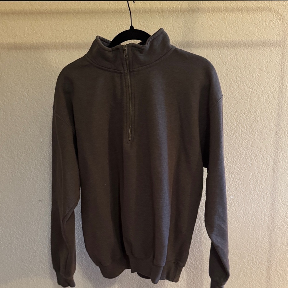 Dark grey quarter zip